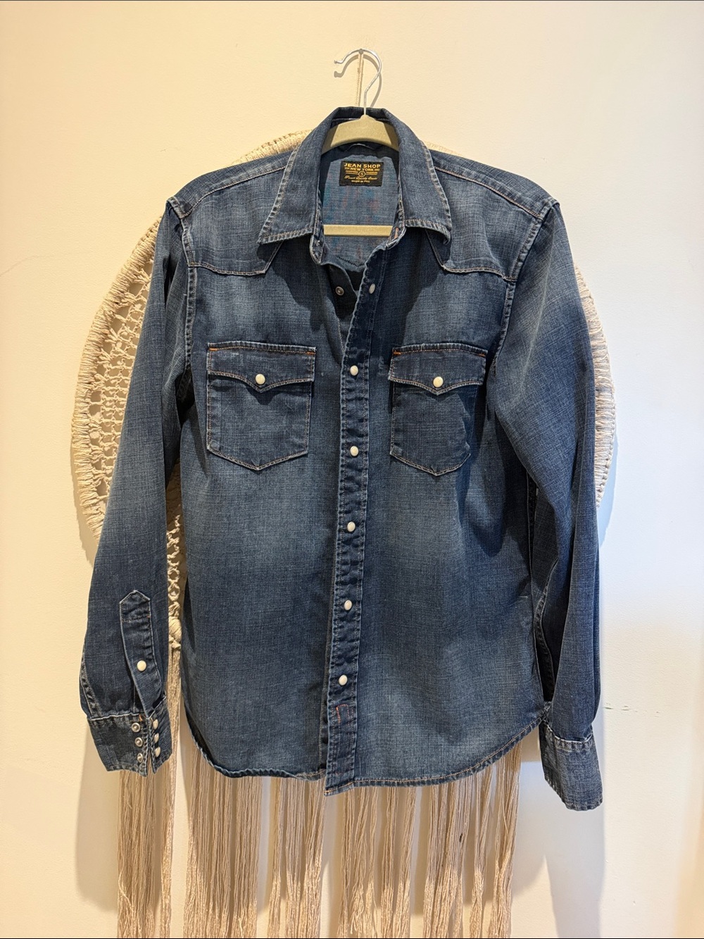 JEAN SHOP EST. NEW YORK Denim Button-Up Shirt - Small